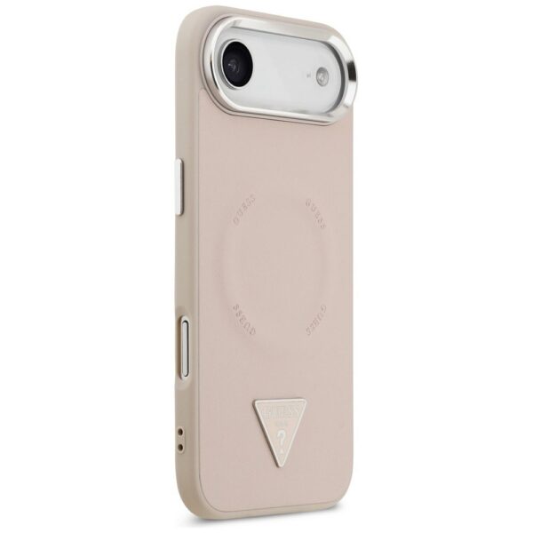 GUESS case for IPHONE 17 Air compatible with MagSafe GUHMP17MPSDTSCMP (PU W/ Triangle Logo) pink