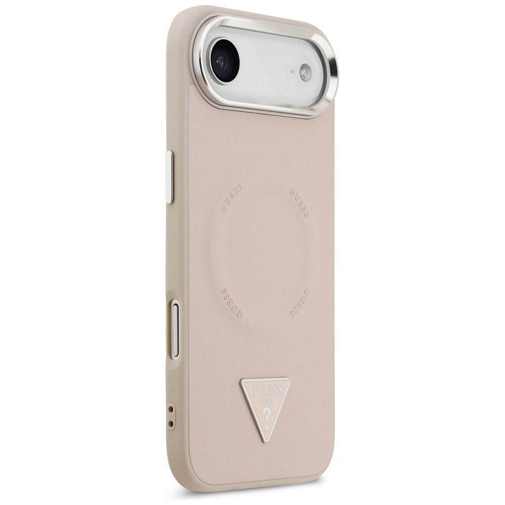 a22febdba2d1ee36674d3b1d4ce9a895 GUESS case for IPHONE 17 Air compatible with MagSafe GUHMP17MPSDTSCMP (PU W/ Triangle Logo) pink