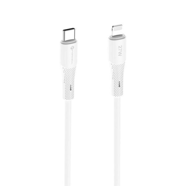 FORCELL F-ENERGY C346 cable Type C to Lightning PD 3A 27W Silicone 1 m white
