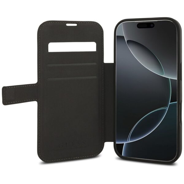 GUESS book case for IPHONE 17 Pro GUBKP17L4GMGBR (PU 4G Metal Logo) brown
