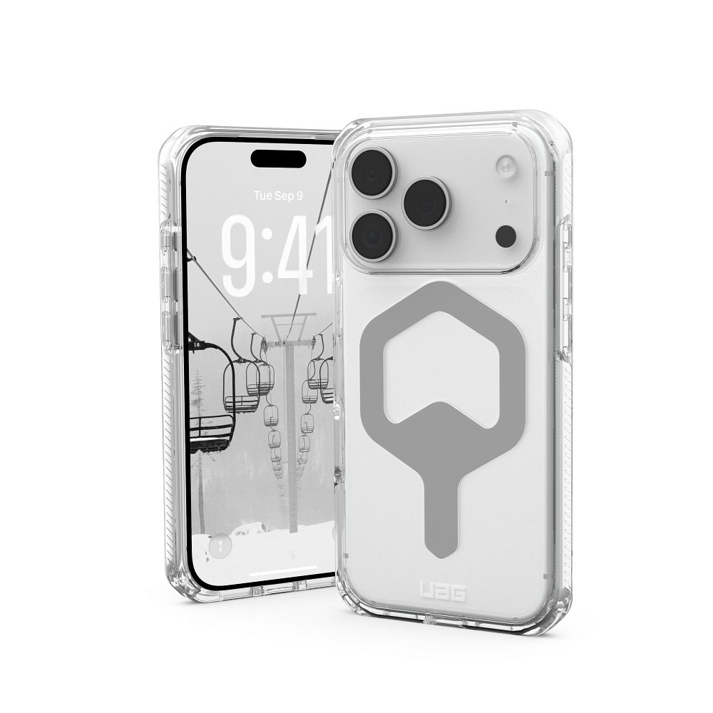 UAG Urban Armor Gear case PLYO compatible with MagSafe for IPHONE 17 Pro ice / silver
