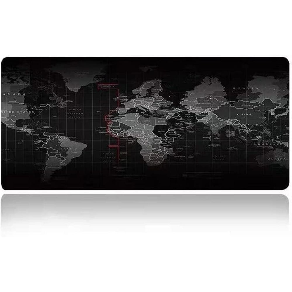 Mouse / keyboard pad "World map" 30 x 80 x 2 mm RC-K-1073 black