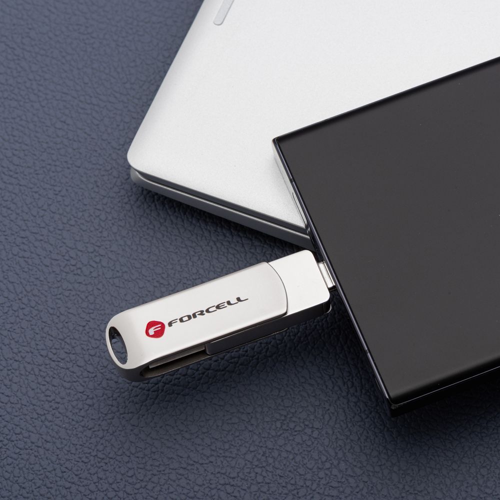 FORCELL F-DATA pendrive Metal 128GB USB3.2 Gen 1 (USB A) silver
