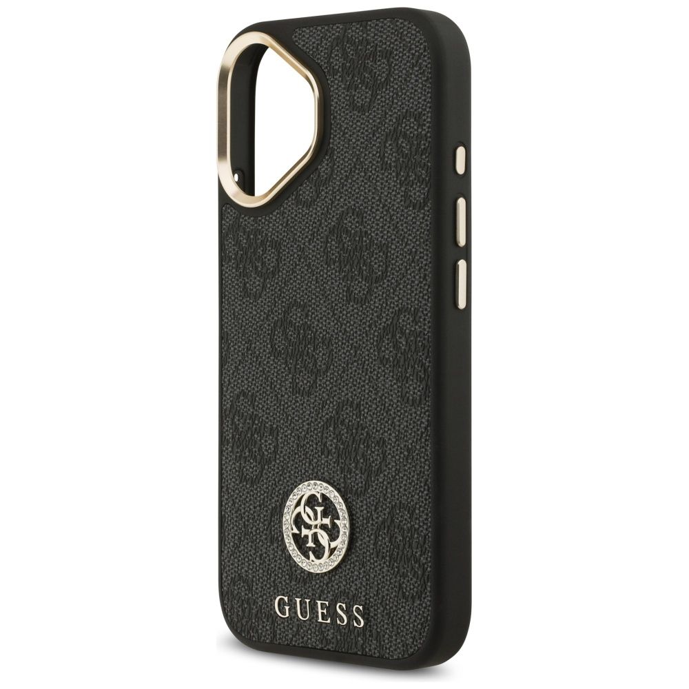 a63d2b987f410fb667664d9c3e4fdd64 GUESS case for IPHONE 17 compatible with MagSafe GUHMP17SP4G4DCSK (PU W/ Strass Logo & Big Strap Metal Buttons) black