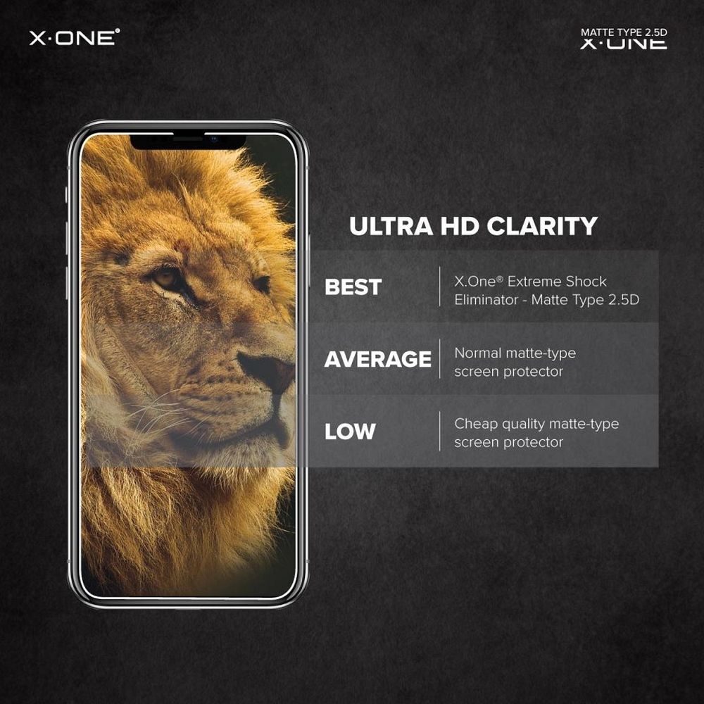 a77e32ab6c547dc9f760c0dc0f8a2439 X-ONE Full Cover Extra Strong Crystal Clear - for iPhone 14 Pro Max/15 Plus tempered glass 9H