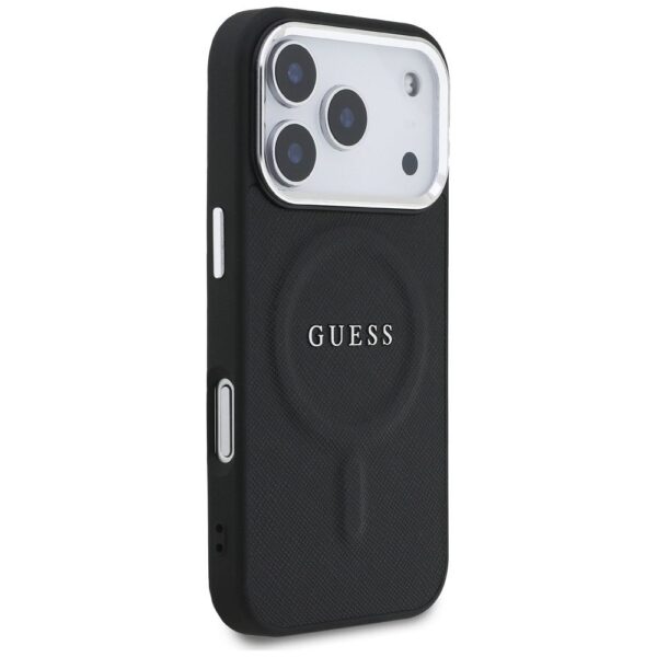 GUESS case for IPHONE 17 Pro compatible with MagSafe GUHMP17LPSAREGSK (PU W/ Classic Logo) black