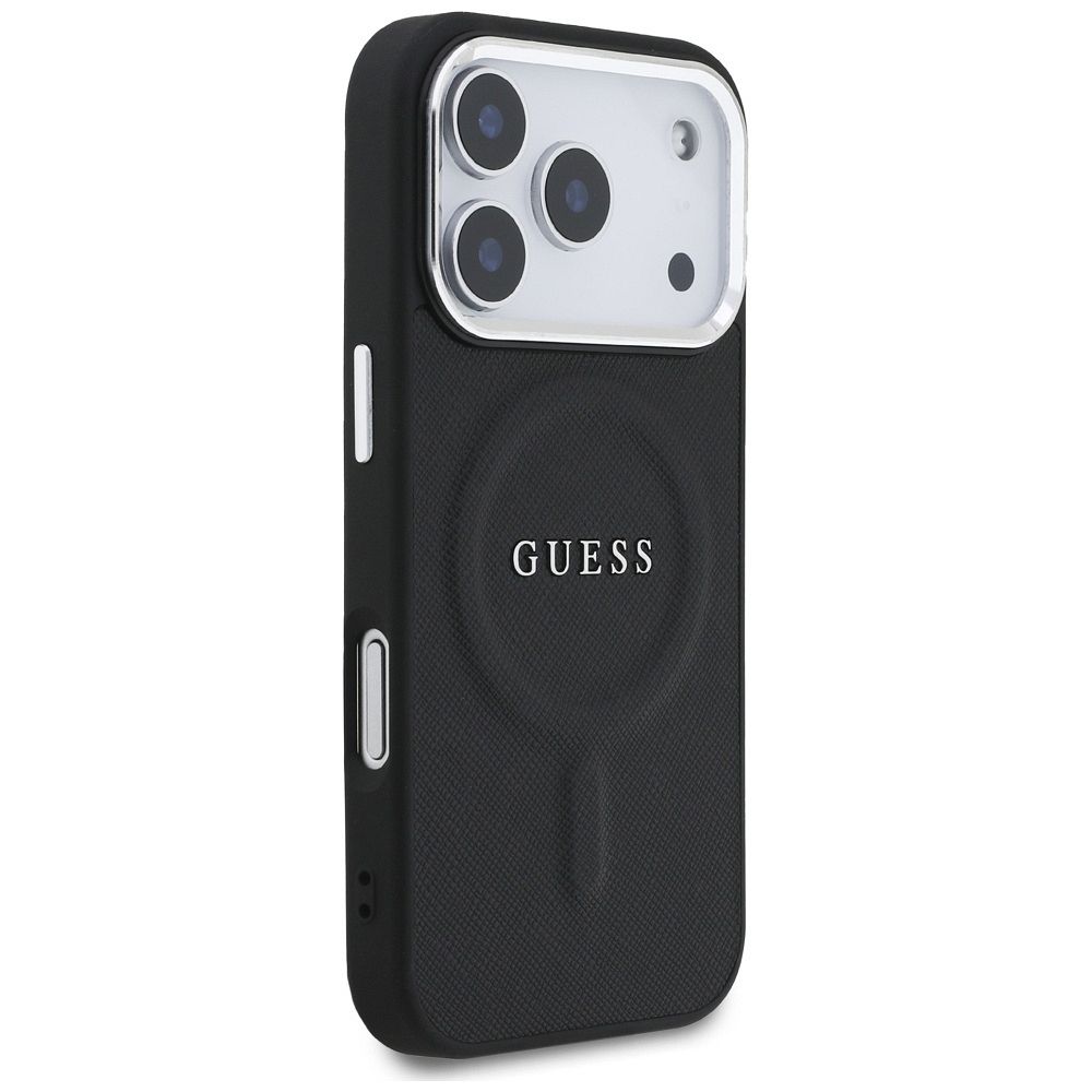 a7c84c75999d82eebe67580c10b69bf1 GUESS case for IPHONE 17 Pro compatible with MagSafe GUHMP17LPSAREGSK (PU W/ Classic Logo) black