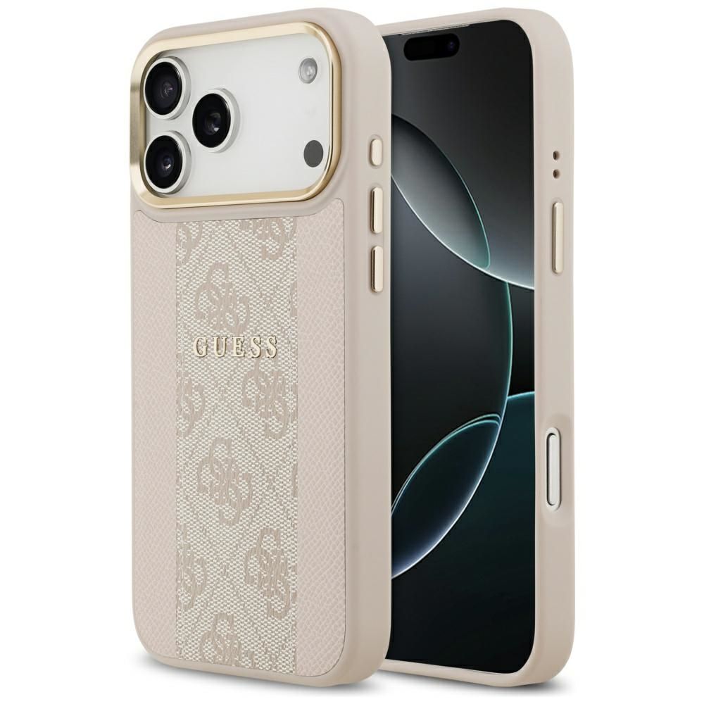 a8e2bafcd3e2bf567395cea2647cbaea GUESS case for IPHONE 17 Pro Max compatible with MagSafe GUHMP17XPG4SEMCP (PU W/ 4G Stripe) pink