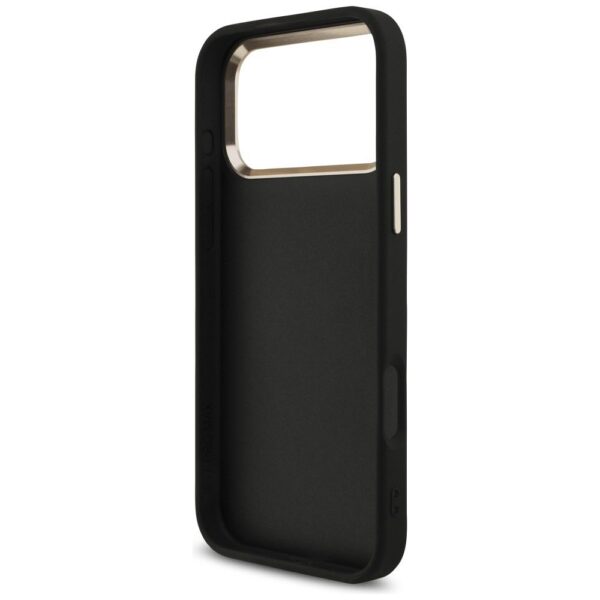 GUESS case for IPHONE 17 Pro Max GUHCP17XHG4SGCK (Fixed Glitter Big 4G Metal Frame) black