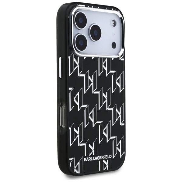 KARL LAGERFELD case for IPHONE 17 Pro Max compatible with MagSafe KLHMP17XHMIKLMEK (IML KL Monogram) black