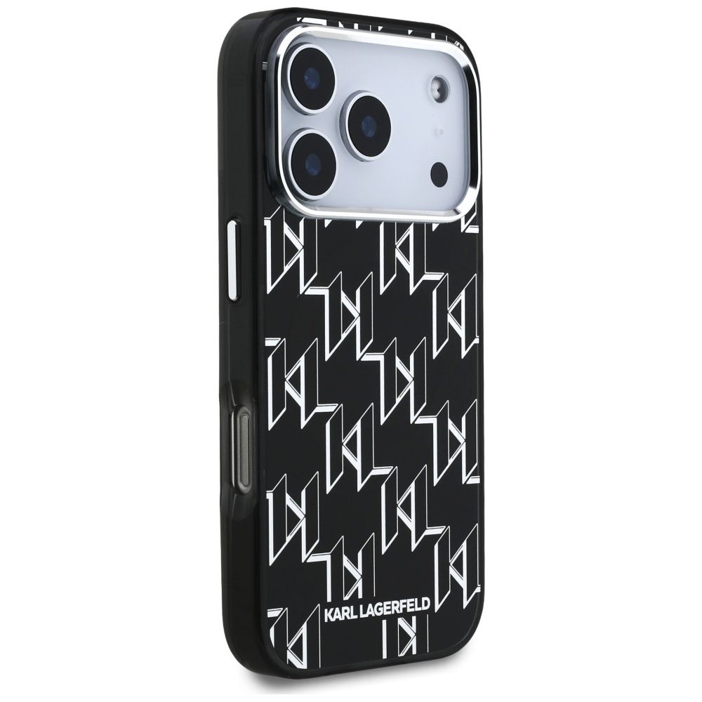 KARL LAGERFELD case for IPHONE 17 Pro Max compatible with MagSafe KLHMP17XHMIKLMEK (IML KL Monogram) black