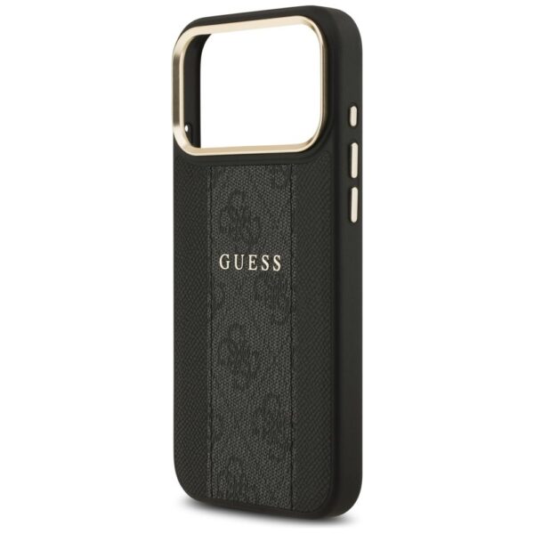 aa486006b83b6c8bbb6d87de4d588668 GUESS case for IPHONE 17 Pro Max compatible with MagSafe GUHMP17XPG4SEMCK (PU W/ 4G Stripe) black