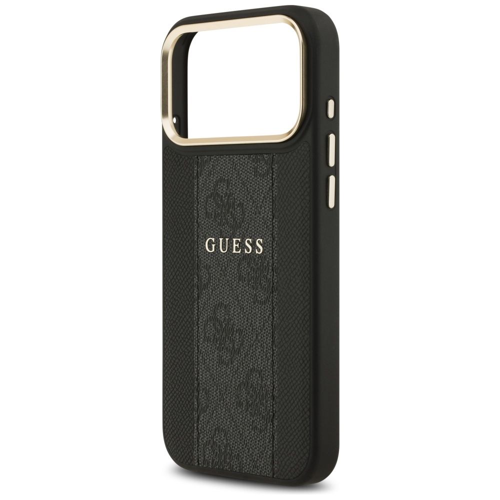 aa486006b83b6c8bbb6d87de4d588668 GUESS case for IPHONE 17 Pro Max compatible with MagSafe GUHMP17XPG4SEMCK (PU W/ 4G Stripe) black