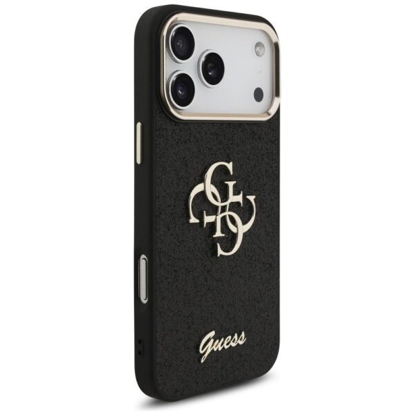 GUESS case for IPHONE 17 Pro Max GUHCP17XHG4SGCK (Fixed Glitter Big 4G Metal Frame) black