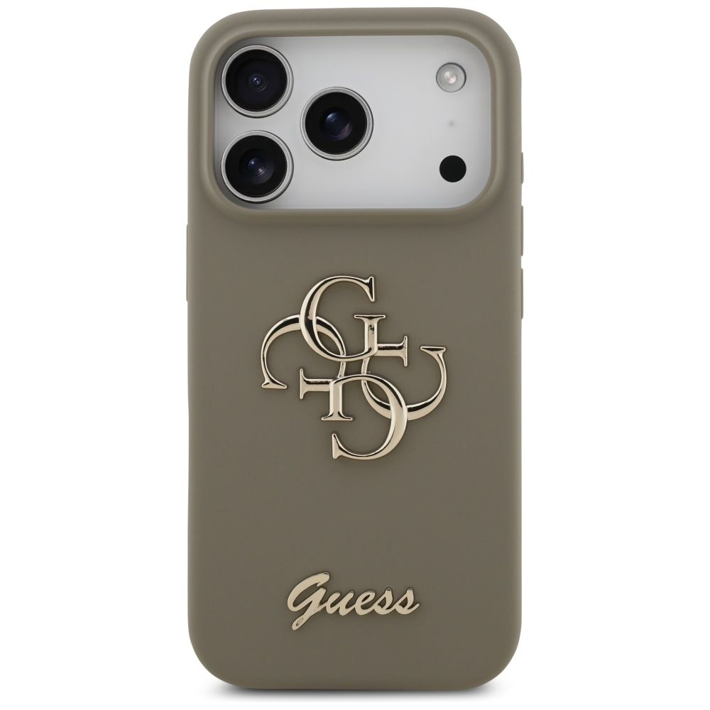 GUESS case for IPHONE 17 Pro GUHCP17LSC4GSMW (Silicone W/ Big 4G Script) brown