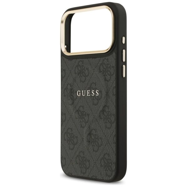 GUESS case for IPHONE 17 Pro Max compatible with MagSafe GUHMP17XP4MSEGCK (PU 4G W/ Classic) black