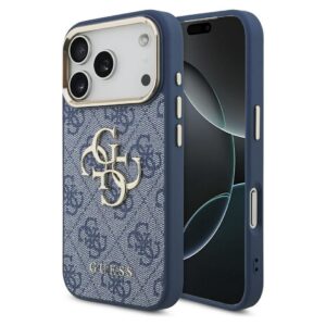 GUESS case for IPHONE 17 Pro GUHCP17L4GMGCBL (PU W/ Big 4G Classic Logo) gold blue