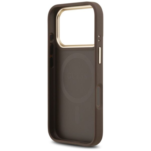 GUESS case for IPHONE 17 Pro compatible with MagSafe GUHMP17LP4MSEGCW (PU 4G W/ Classic) brown