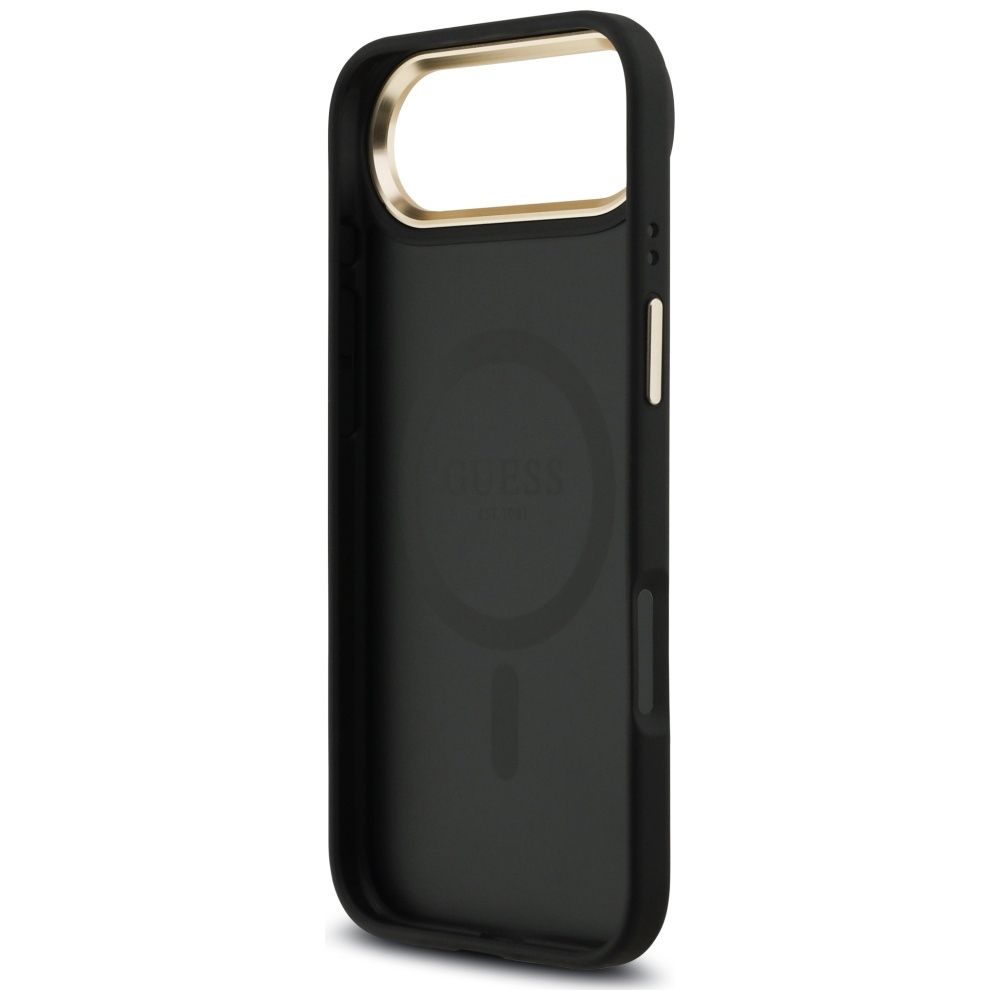 af12deb8a13221ed4c81d2fc9e907cde GUESS case for IPHONE 17 Air compatible with MagSafe GUHMP17MP4G4DCSK (PU W/ Strass Logo & Big Strap Metal Buttons) black
