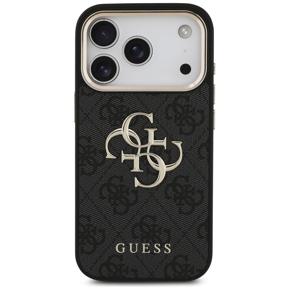 afa89e55ae2e9439377a0e898d1a68f8 GUESS case for IPHONE 17 Pro GUHCP17L4GMGCGR (PU W/ Big 4G Classic Logo) gold black