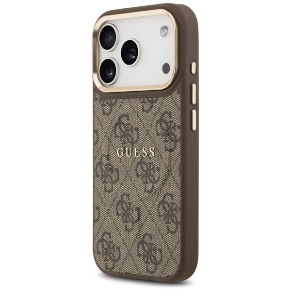 GUESS case for IPHONE 17 Pro compatible with MagSafe GUHMP17LP4MSEGCW (PU 4G W/ Classic) brown