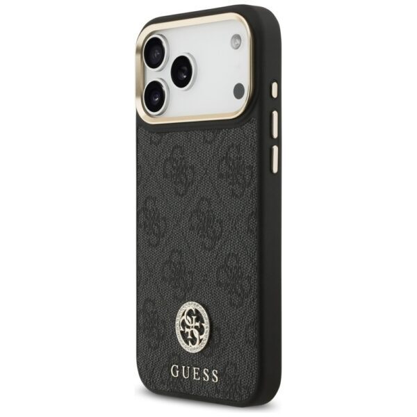 b0817a1c130a6159537f132a6f2293e5 GUESS case for IPHONE 17 Pro Max compatible with MagSafe GUHMP17XP4GRMDEK (PU W/ 4G Strass Logo) black