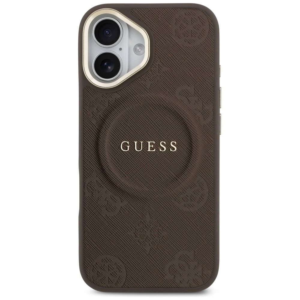 b0e182aecfdd2660f7a9ba74c6842877 GUESS case for IPHONE 17 compatible with MagSafe GUHMP17SPSAMSECW (PU W/ Peony Hot Stamp) brown