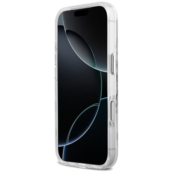 b12624ec8b332fc62d9abfd1e470c7bf GUESS case for IPHONE 17 Pro compatible with MagSafe GUHMP17LHTRMS (Metal Outline) silver
