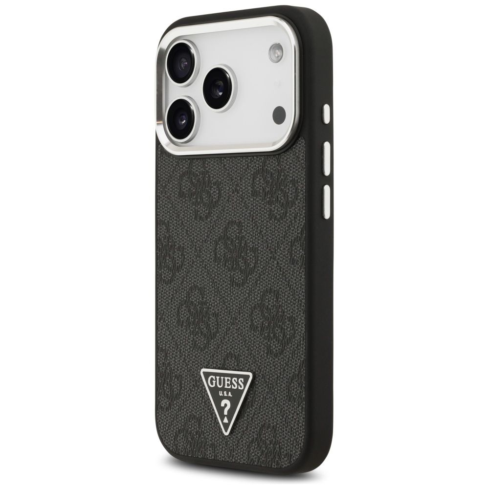 b16f333696af434dfd9390201c4dfffb GUESS case for IPHONE 17 Pro compatible with MagSafe GUHMP17LP4TSRCMK (PU 4G W/Triangle Logo SL) black