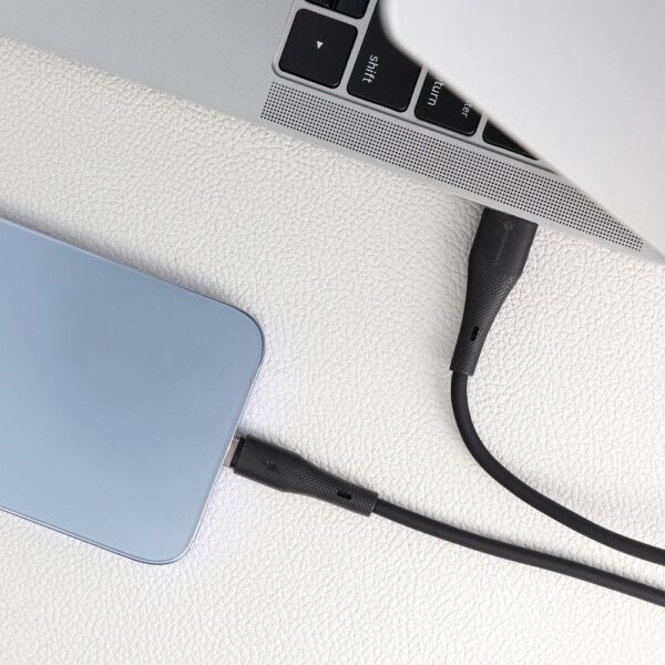 FORCELL F-ENERGY C343 cable USB A to Lightning 2,4A 12W Silicone 1 m black