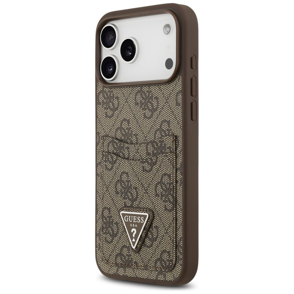 b2032530d8c9321b688c664e040e82e7 GUESS case for IPHONE 17 Pro Max GUHCP17XP4TPW (4G Double Card Triangle) gold