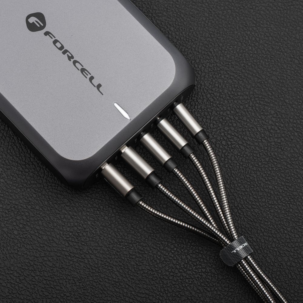 Cable USB A to USB C Forcell F-Energy QC4.0 3A 66W Metal 1 m C234 silver