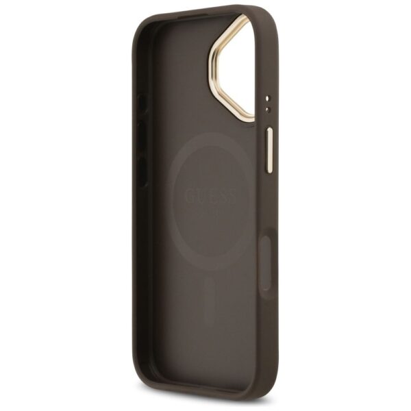 b2de4d438543bed42d96169906d21282 GUESS case for IPHONE 17 compatible with MagSafe GUHMP17SPGCRMDEW (PU W/ Grained Strass Logo) brown