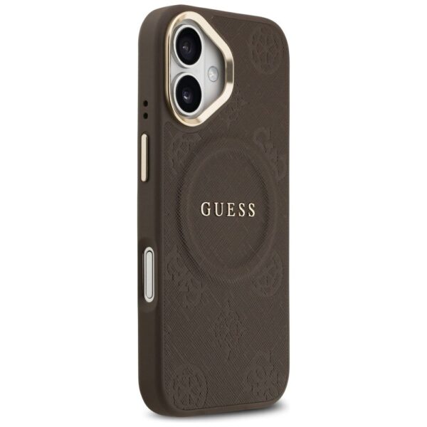 b33ed4fec56059af1827d18ecfe59217 GUESS case for IPHONE 17 compatible with MagSafe GUHMP17SPSAMSECW (PU W/ Peony Hot Stamp) brown