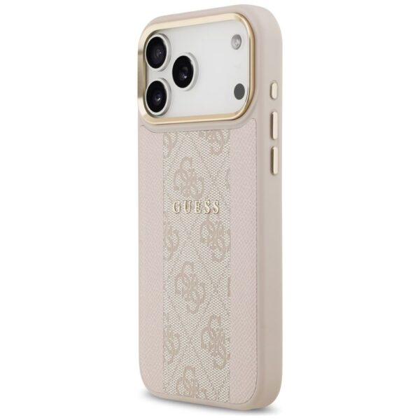 b37c3278c4d2d012ed2ddcaecc1f83e7 GUESS case for IPHONE 17 Pro Max compatible with MagSafe GUHMP17XPG4SEMCP (PU W/ 4G Stripe) pink