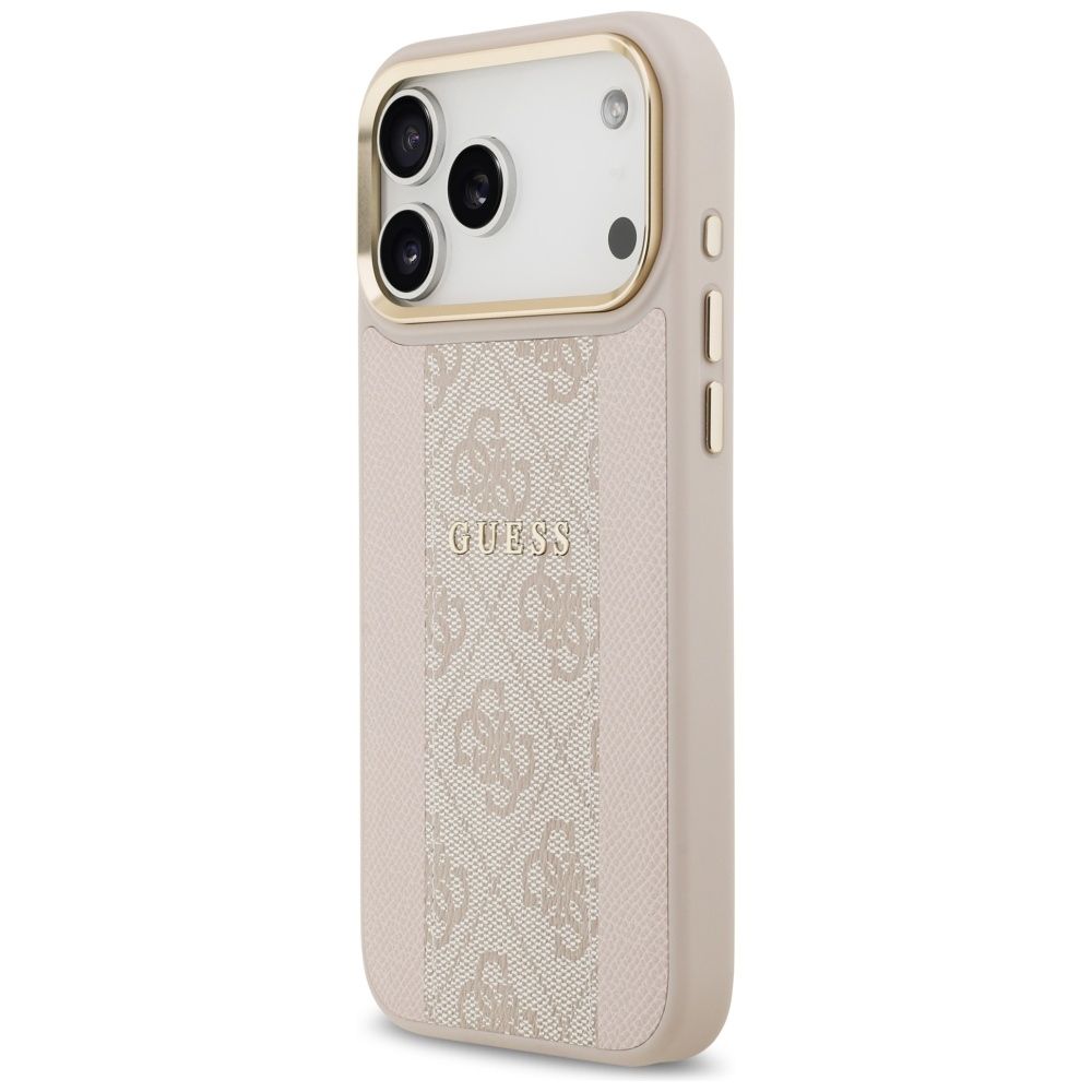 b37c3278c4d2d012ed2ddcaecc1f83e7 GUESS case for IPHONE 17 Pro Max compatible with MagSafe GUHMP17XPG4SEMCP (PU W/ 4G Stripe) pink