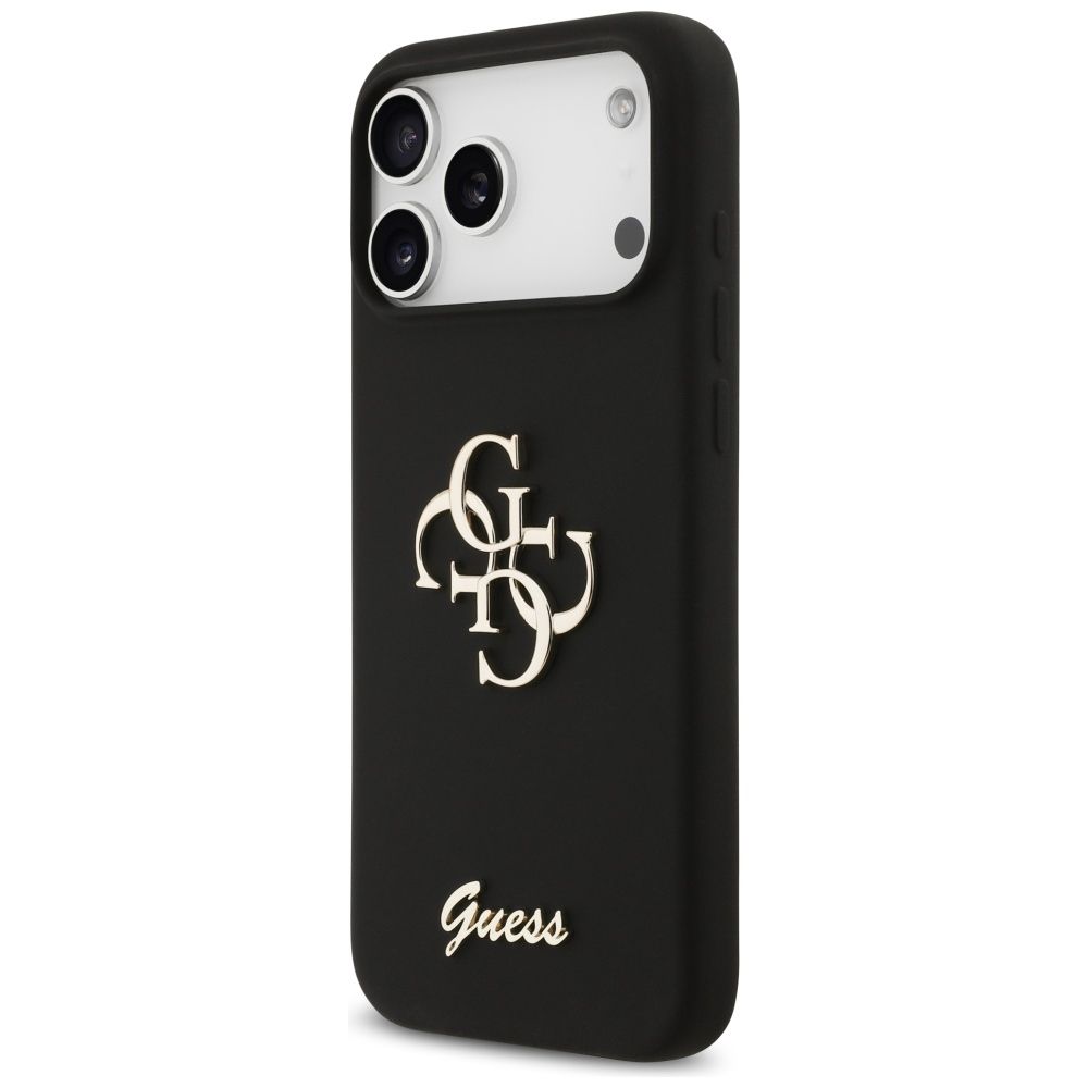 b4692321546eba9401f921e9710f33ae GUESS case for IPHONE 17 Pro Max GUHCP17XSC4GSMK (Silicone W/ Big 4G Script) black