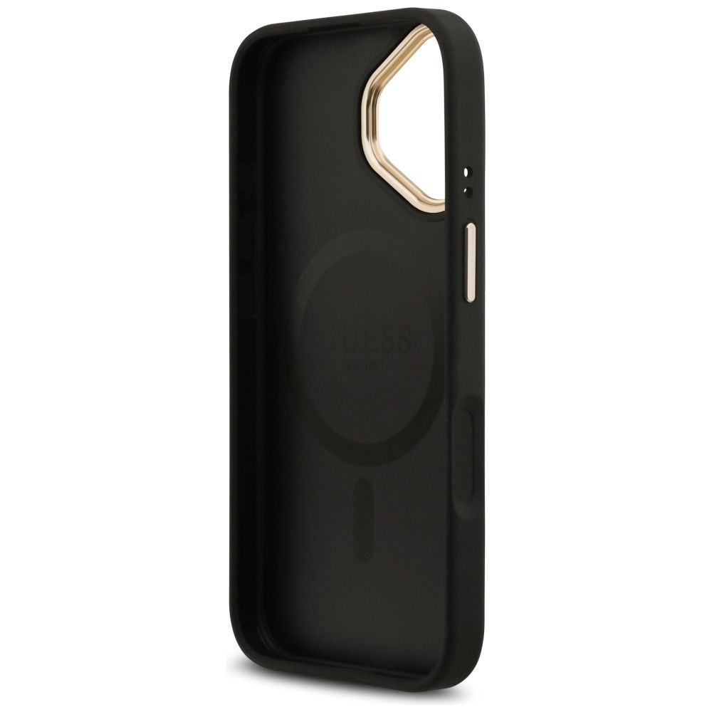 b4b3688a7d383c688c574f559bd23afd GUESS case for IPHONE 17 compatible with MagSafe GUHMP17SP4GRMDEK (PU W/ 4G Strass Logo) black