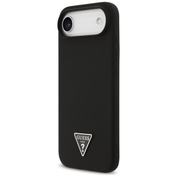 GUESS case for IPHONE 17 Air compatible with MagSafe GUHMP17MSCTRLMK (Silicone W/ Triangle Logo) black
