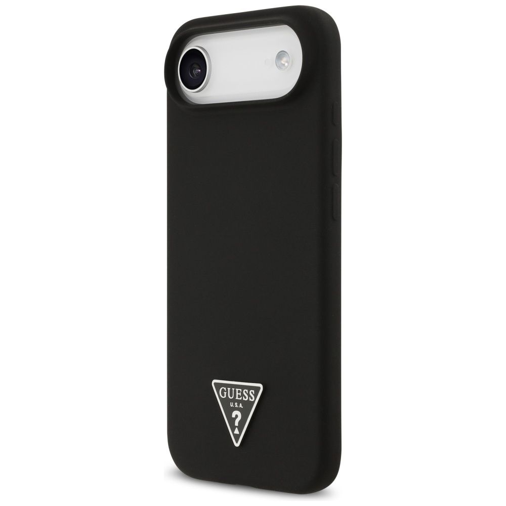 GUESS case for IPHONE 17 Air compatible with MagSafe GUHMP17MSCTRLMK (Silicone W/ Triangle Logo) black