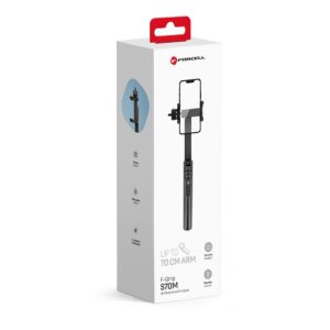 FORCELL F-GRIP S70M selfie stick with wireless remote control tripod black