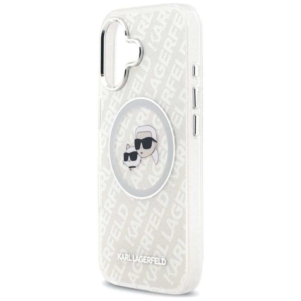 b795be36ebddc7d4efe4ce11970b966d KARL LAGERFELD case for IPHONE 17 compatible with MagSafe KLHMP17SHMKBKCHOG (IML Glitter K&C Heads Logo) gray