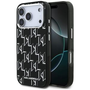 KARL LAGERFELD case for IPHONE 17 Pro compatible with MagSafe KLHMP17LHMIKLMEK (IML KL Monogram) black