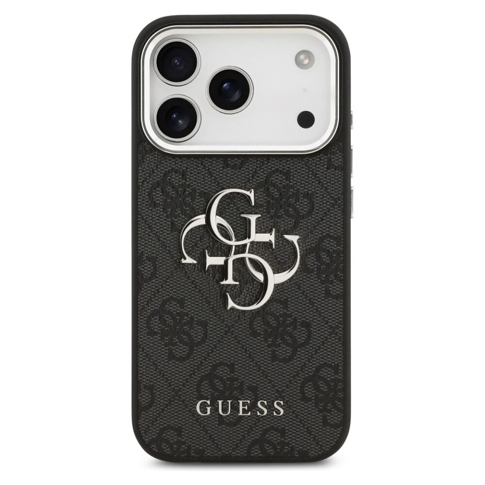 GUESS case for IPHONE 17 Pro Max GUHCP17XP4G4SMCK (PU W/ Big 4G Classic Logo) silver black