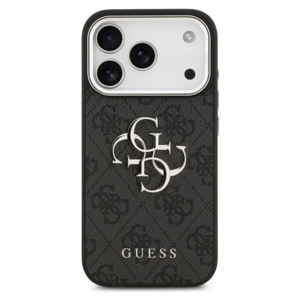 GUESS case for IPHONE 17 Pro Max GUHCP17XP4G4SMCK (PU W/ Big 4G Classic Logo) silver black