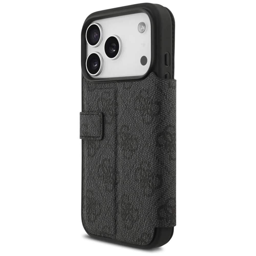 b91d8cc2a54796ac5b89c84e050278d5 GUESS book case for IPHONE 17 Pro GUBKP17L4GMGGR (PU 4G Metal Logo) black