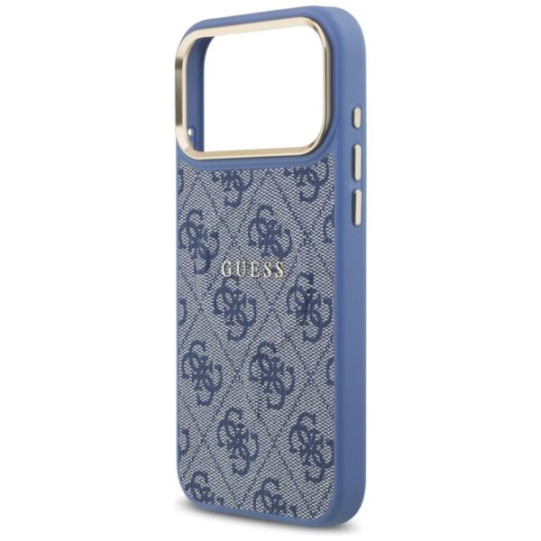 GUESS case for IPHONE 17 Pro Max compatible with MagSafe GUHMP17XP4MSEGCB (PU 4G W/ Classic) blue