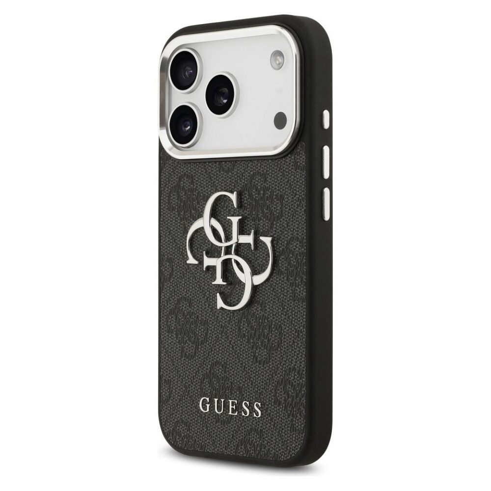 GUESS case for IPHONE 17 Pro Max GUHCP17XP4G4SMCK (PU W/ Big 4G Classic Logo) silver black