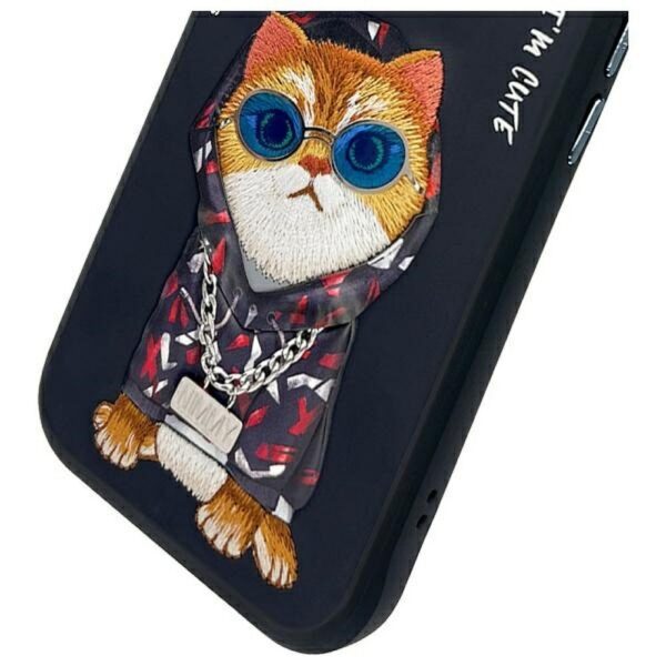 NIMMY case GLASSES COOL CAT for IPHONE 15 black