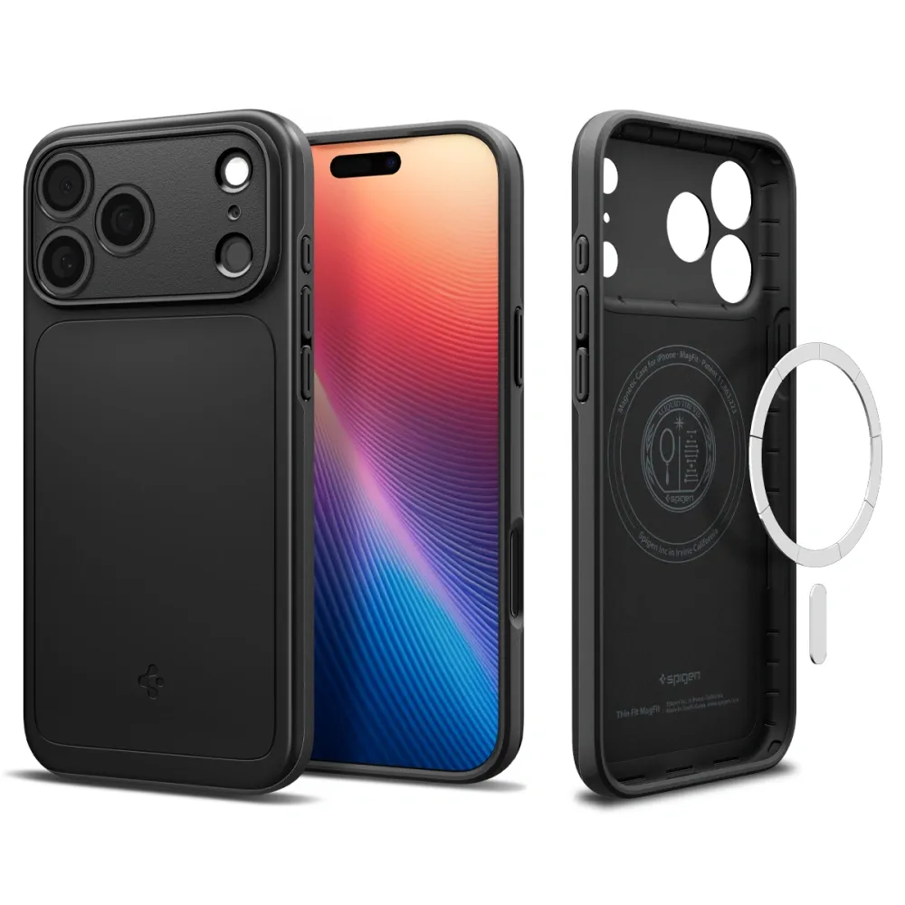 bc2ac6547061d4a85e129c13016b3482 SPIGEN case THIN FIT MAG compatible with MagSafe for IPHONE 17 Pro black
